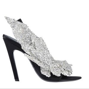 SOLD Authentic Balenciaga Satin Embellished Sandal